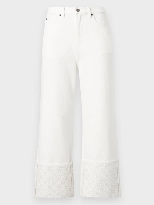 Zdjęcie produktu Jeansy Straight Leg Tory Burch biały