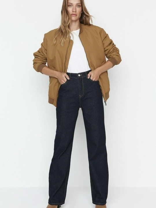 Zdjęcie produktu Jeansy Straight Leg Trendyol niebieski