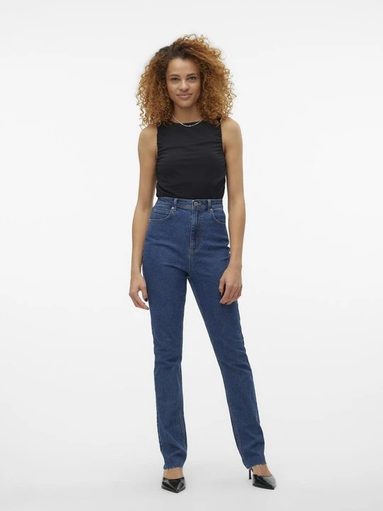Zdjęcie produktu Jeansy Straight Leg Vero Moda ciemnoniebieski