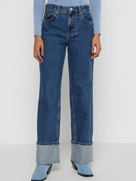 Zdjęcie produktu Jeansy Straight Leg Vero Moda granatowy