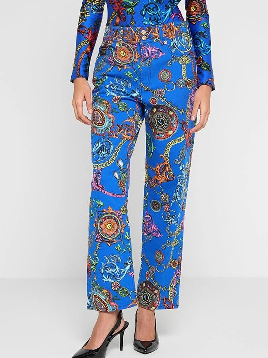 Zdjęcie produktu Jeansy Straight Leg Versace Jeans Couture błękit królewski