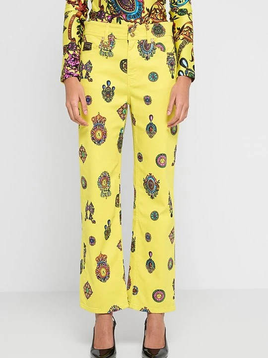 Zdjęcie produktu Jeansy Straight Leg Versace Jeans Couture żółty