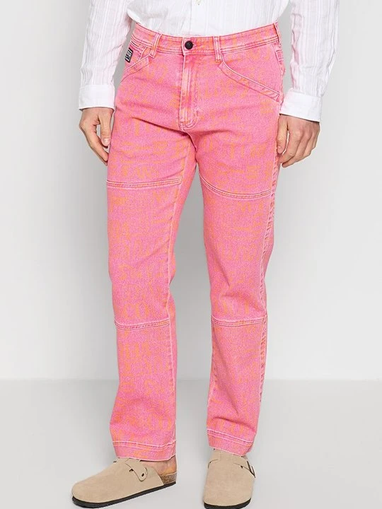 Zdjęcie produktu Jeansy Straight Leg Versace Jeans Couture różowy
