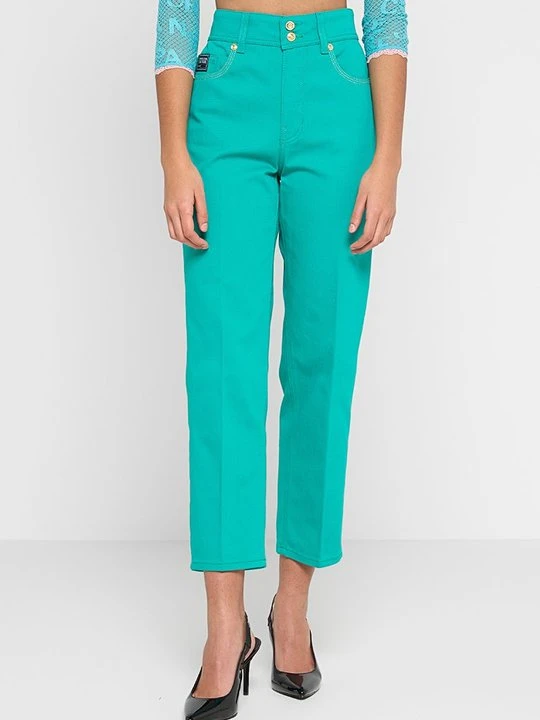 Zdjęcie produktu Jeansy Straight Leg Versace Jeans Couture zielony