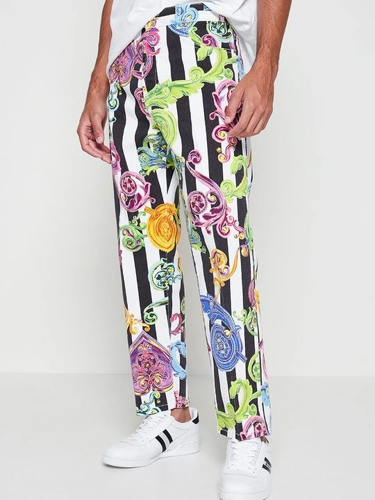 Zdjęcie produktu Jeansy Straight Leg Versace Jeans Couture biały