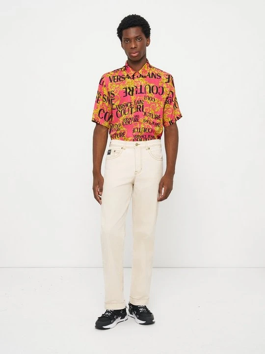Zdjęcie produktu Jeansy Straight Leg Versace Jeans Couture biały