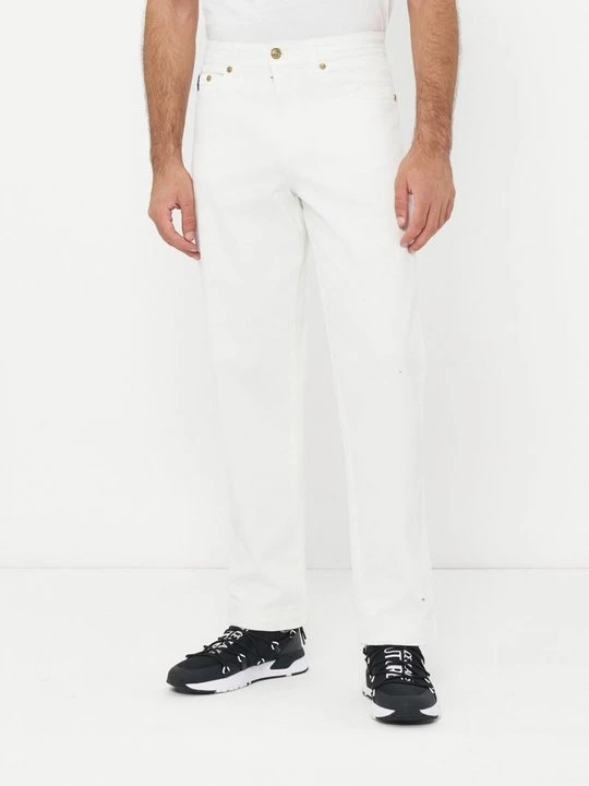 Zdjęcie produktu Jeansy Straight Leg Versace Jeans Couture biały
