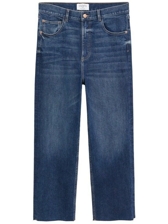 Zdjęcie produktu Jeansy Straight Leg Mango granatowy