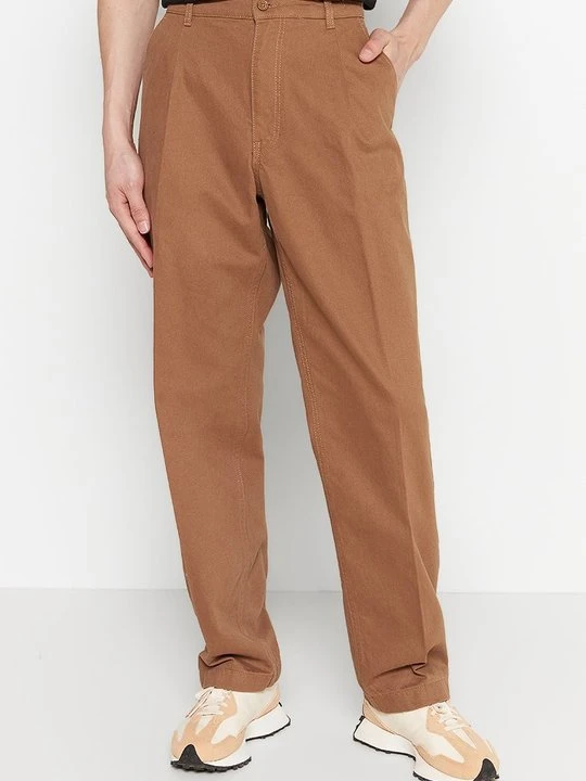 Zdjęcie produktu Jeansy Straight Leg Woodbird wielbłądzi