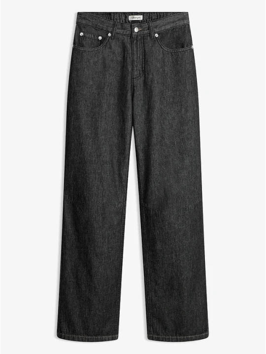 Zdjęcie produktu Jeansy straight, mid waist BonPrix czarny
