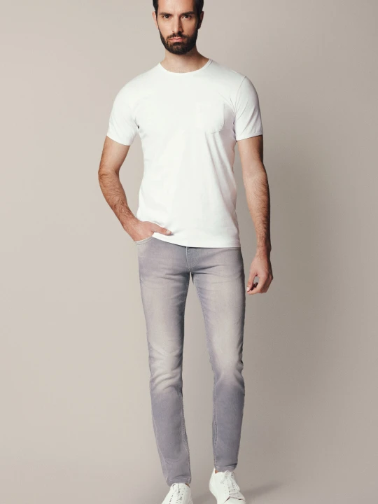 Zdjęcie produktu Jeansy Szare Knit Denim Lukas Lancerto