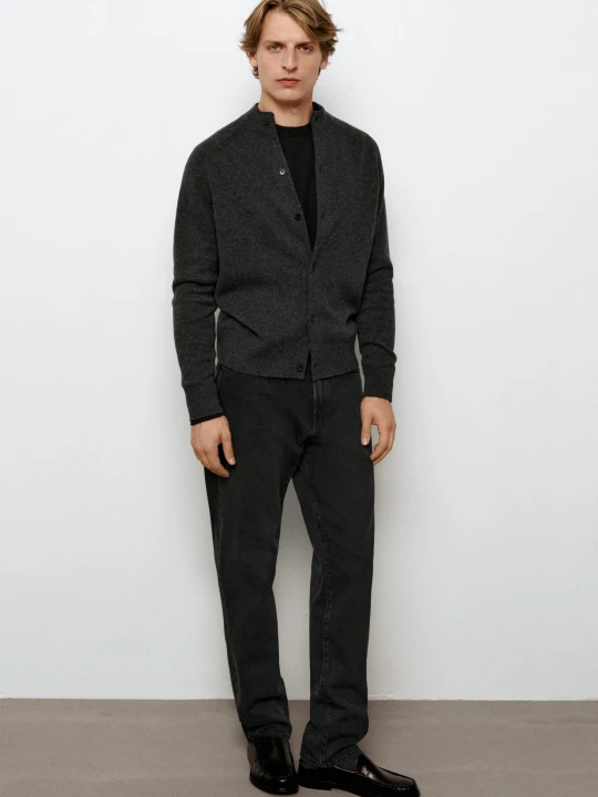 Zdjęcie produktu Jeansy Tapered Fit - Brudnoszary - Massimo Dutti - Male