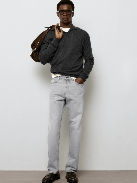 Zdjęcie produktu Jeansy O Kroju Tapered - Szary Pop - Massimo Dutti - Male