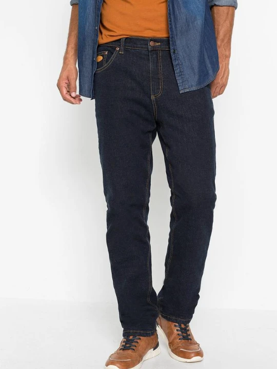 Zdjęcie produktu Jeansy termiczne classic fit na ciepłej podszewce z polaru BonPrix niebieski