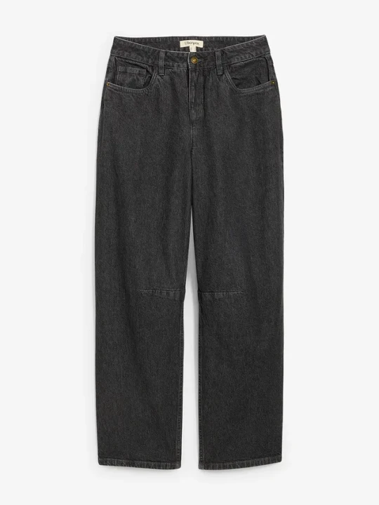 Zdjęcie produktu Jeansy typu barrel, mid waist BonPrix szary