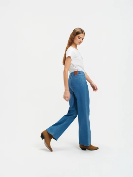 Zdjęcie produktu Jeansy typu wide leg TOP SECRET Niebieski