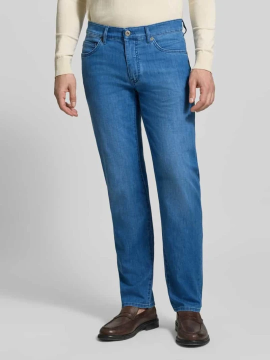 Zdjęcie produktu Jeansy w efekcie znoszenia o kroju regular fit Model 'Cadiz' BRAX Jeansowy niebieski
