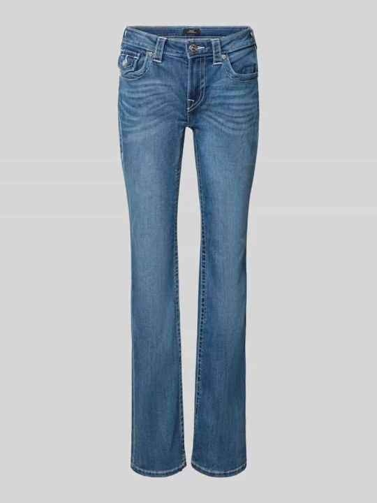 Zdjęcie produktu Jeansy w kroju bootcut z mieszanki bawełny model 'BECCA' True Religion Jeansowy niebieski