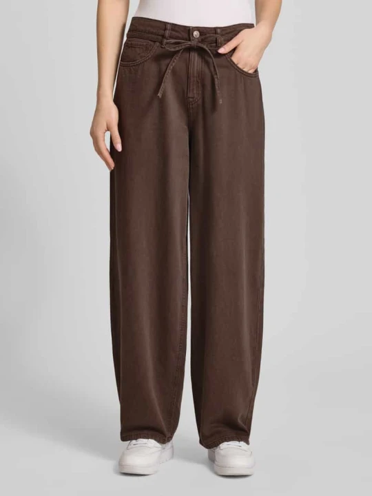 Zdjęcie produktu Jeansy w kroju loose fit z czystej bawełny model 'GIANNA-SILLA' Only Czekoladowy