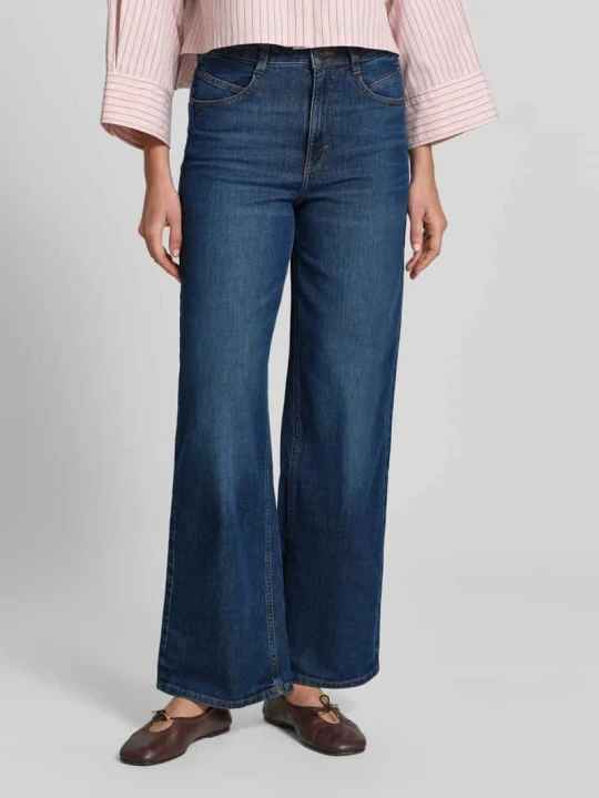 Zdjęcie produktu Jeansy w kroju loose fit z mieszanki bawełny model 'MADINA WIDE' Tom Tailor Jeansowy niebieski