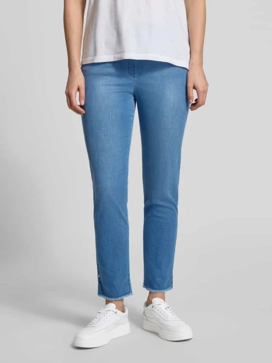 Zdjęcie produktu Jeansy w kroju skinny fit z mieszanki bawełny model 'LAVINA FRINGE' Raphaela By Brax Niebieski