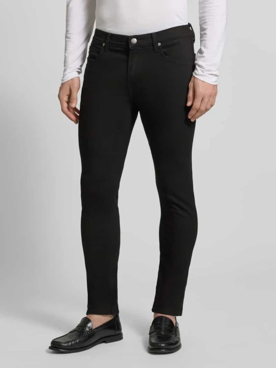 Zdjęcie produktu Jeansy w kroju slim fit w fasonie 5-kieszeniowym model 'LUKE' Lee Czarny