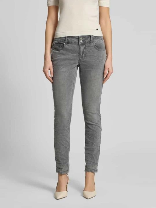 Zdjęcie produktu Jeansy w kroju slim fit w fasonie 5-kieszeniowym model 'Tummyless' Buena Vista Jasnoszary