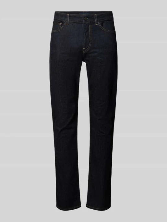 Zdjęcie produktu Jeansy w kroju slim fit z tkaniną stylizowaną na denim w surowym wykończeniu Pepe Jeans Ciemnoniebieski