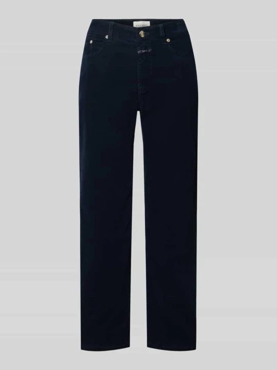 Zdjęcie produktu Jeansy w kroju straight fit w stylu sztruksu model 'Milo' Closed Granatowy