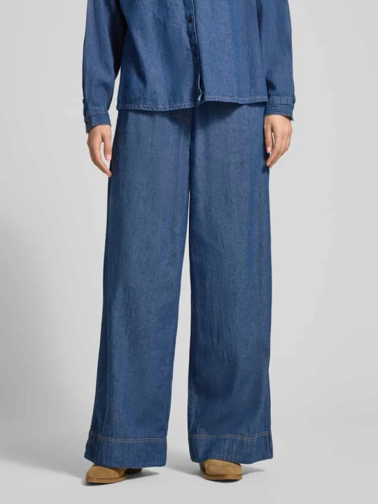Zdjęcie produktu Jeansy w kroju wide fit z elastycznym pasem Model 'Archer' Ichi Jeansowy niebieski