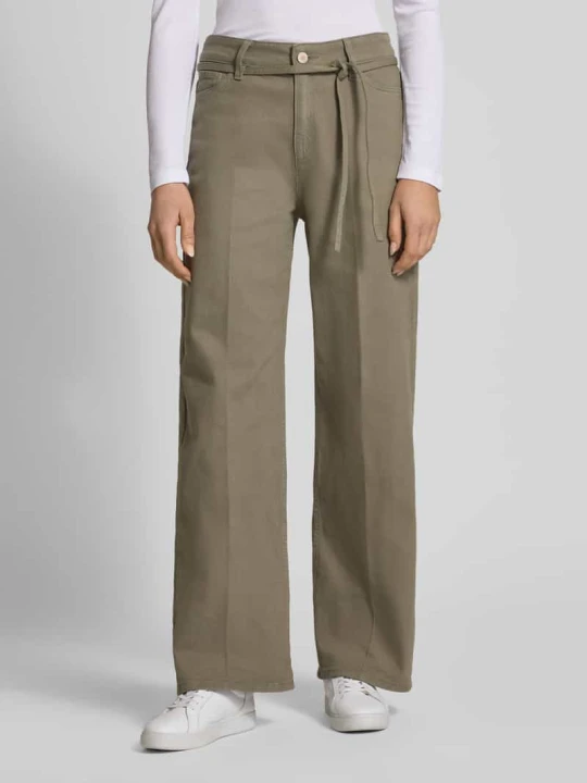 Zdjęcie produktu Jeansy w kroju wide fit z kantami Christian Berg Oliwkowy