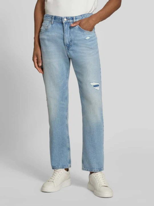 Zdjęcie produktu Jeansy w przetarciach model 'HIGHT' Drykorn Jasnoniebieski