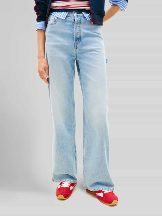 Zdjęcie produktu Jeansy Wide & krój loose fit z mieszanka bawełny model 'CLAIRE' Tommy Jeans Jeansowy niebieski