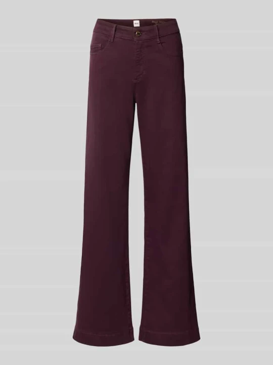Zdjęcie produktu Jeansy Wide & krój loose fit z mieszanki bawełny model 'Maine' BRAX Bordowy