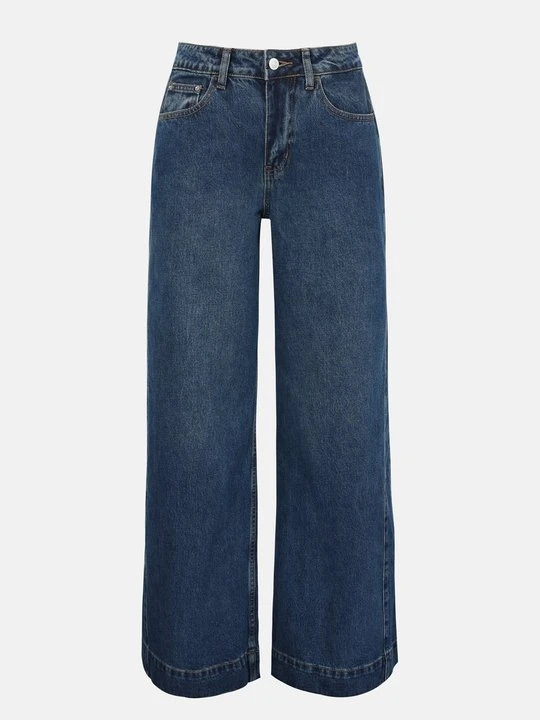 Zdjęcie produktu Jeansy wide leg Even&Odd By Zalando niebieski denim