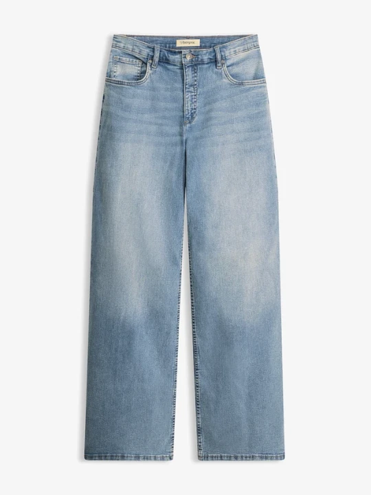 Zdjęcie produktu Jeansy wide leg, high waist BonPrix niebieski