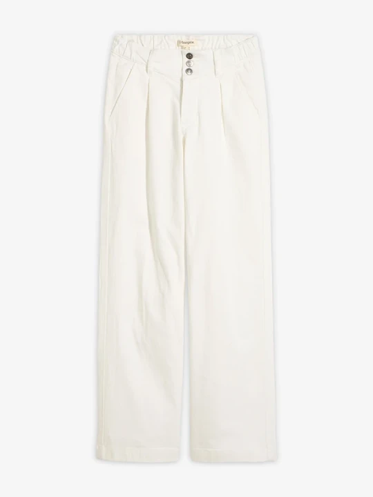 Zdjęcie produktu Jeansy wide leg, high waist z wygodną talią BonPrix biały