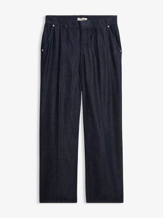 Zdjęcie produktu Jeansy wide leg, straight BonPrix niebieski