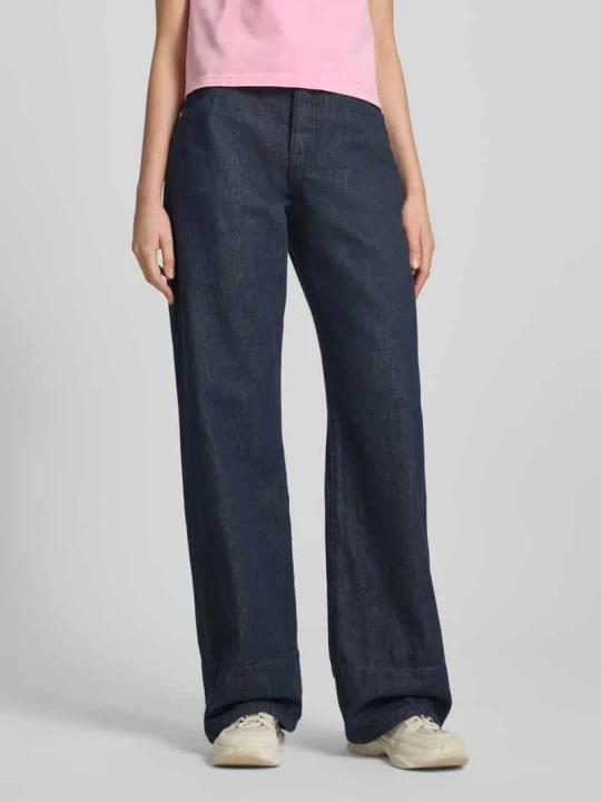 Zdjęcie produktu Jeansy wide leg w 3 kieszenie model 'Emelie' Oh April Jeansowy niebieski