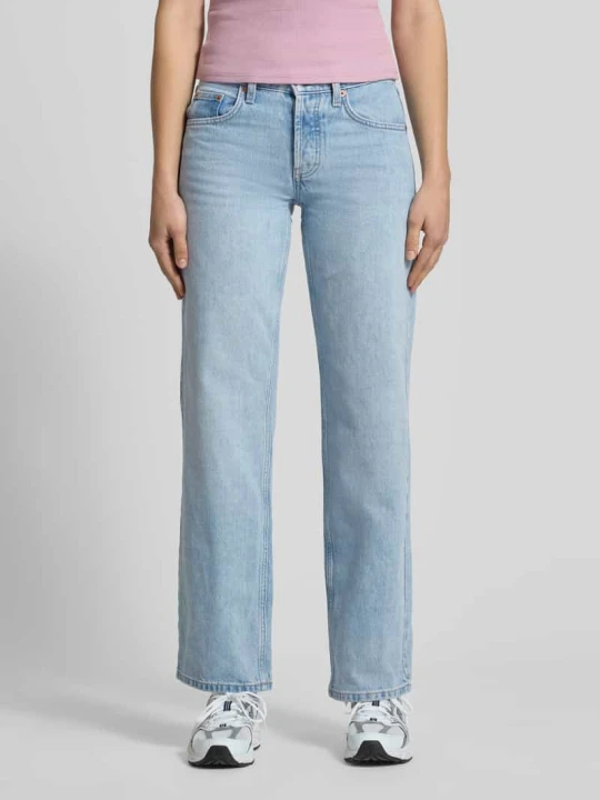 Zdjęcie produktu Jeansy Wide Leg w fasonie 5-kieszeniowym model 'EMBER' Topshop Jeansowy niebieski