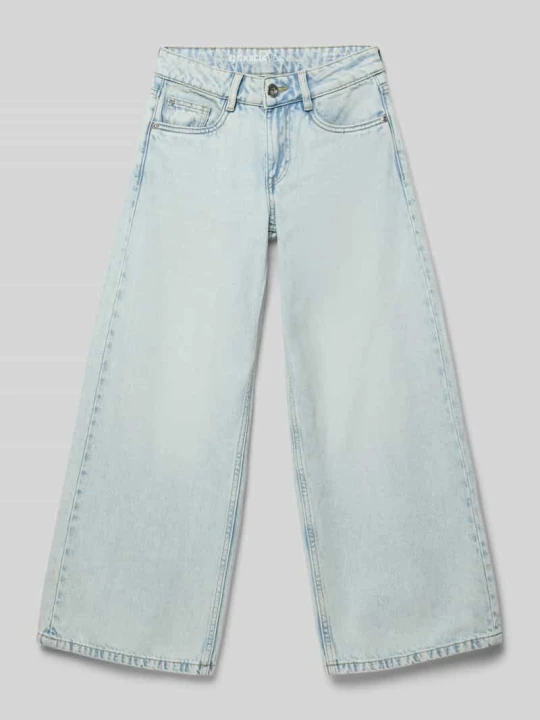 Zdjęcie produktu Jeansy wide leg z kieszeniami ciętymi model 'Marall' Garcia Jasnoniebieski