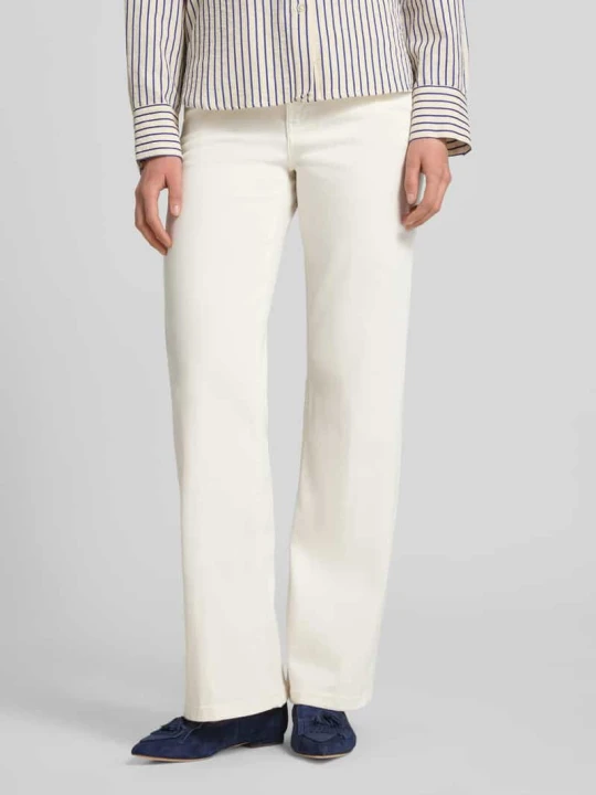 Zdjęcie produktu Jeansy Wide Leg z średnim stanem model 'AMELIE' Gang Złamany biały