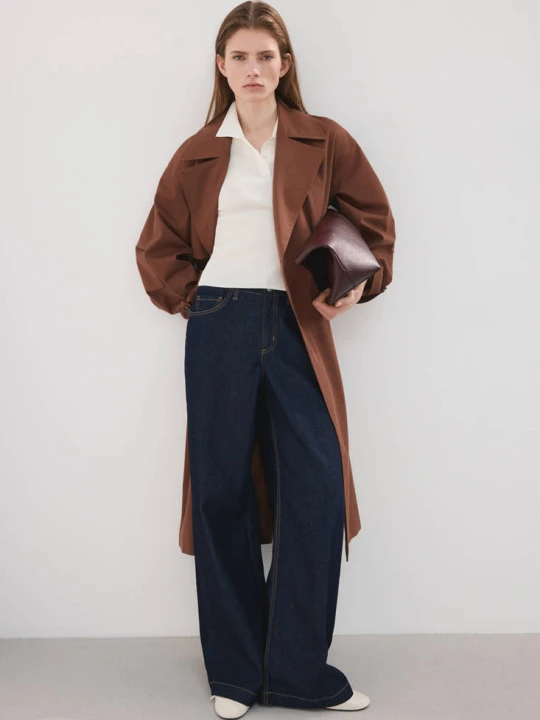 Zdjęcie produktu Jeansy wide leg ze średnim stanem niebieski - Kobieta - - MANGO