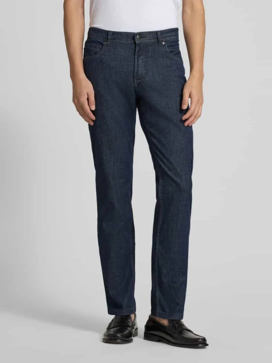 Zdjęcie produktu Jeansy o kroju regular fit z 5 kieszeni Christian Berg Jeansowy niebieski