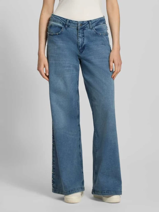 Zdjęcie produktu Jeansy z 5 kieszeniami milano italy Jeansowy niebieski