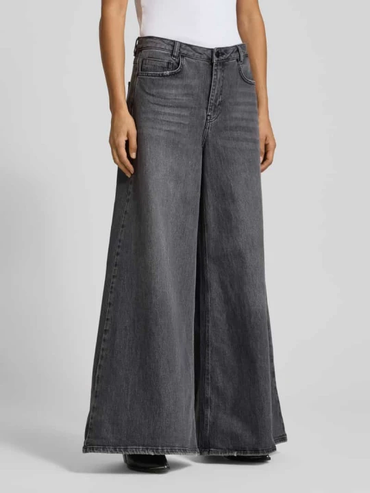 Zdjęcie produktu Jeansy z szeroką nogawką i 5 kieszeniami model ‘Dicte’ My Essential Wardrobe Antracytowy