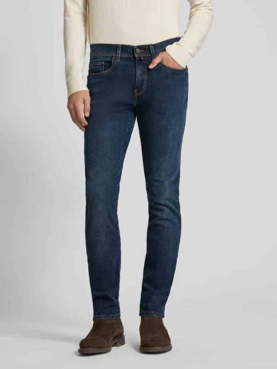 Zdjęcie produktu Jeansy z 5-kieszonkowym fasonem model 'Lyon' Pierre Cardin Niebieski