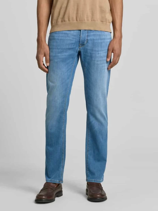 Zdjęcie produktu Jeansy o kroju regular fit z denimu Candiani model 'Lyon' Pierre Cardin Jasnoniebieski