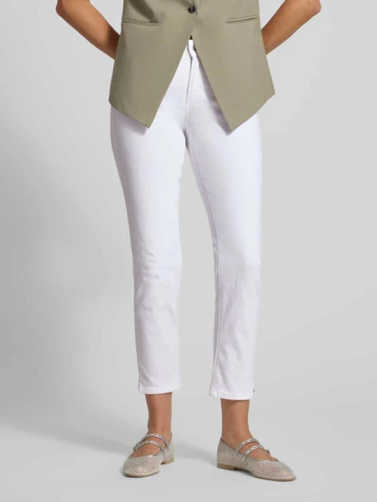 Zdjęcie produktu Jeansy z bawełnianej mieszanki, krój slim fit, model 'PIPER' CAMBIO Biały
