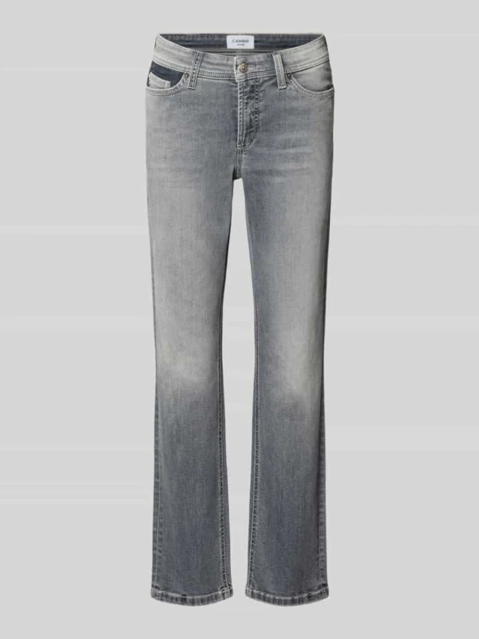 Zdjęcie produktu Jeansy z bawełnianej mieszanki, krój slim fit, model 'PIPER' CAMBIO Jasnoszary